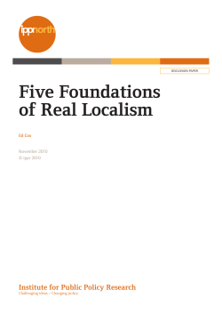 Five Foundations of Real Localism