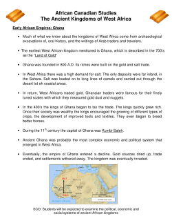 African Canadian Studies The Ancient Kingdoms of West Africa