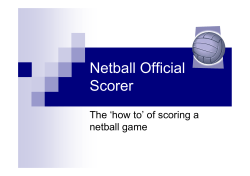 Netball Official Scorer