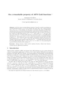 On a remarkable property of APN Gold functions