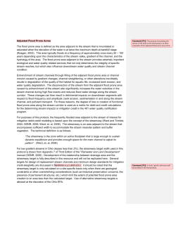 Adjusted Flood Prone Acres The flood prone area is defined as the