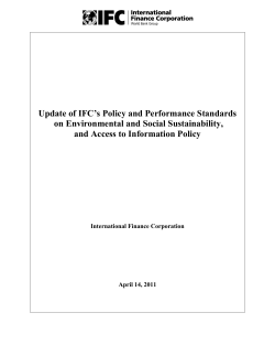 Update of IFC`s Policy and Performance Standards on