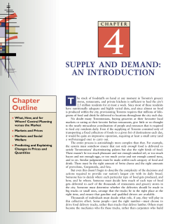 Chapter 4, Supply and Demand: An Introduction