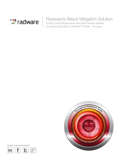 Radware`s Attack Mitigation Solution