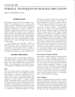 Surgical Techniques of Fifth Ray Amputation