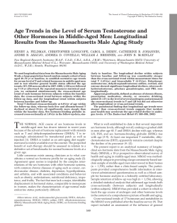 Age Trends in the Level of Serum Testosterone and Other