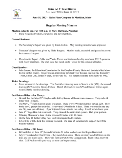 June 2013 Meeting Minutes