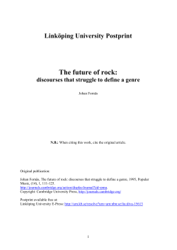 discourses that struggle to define a genre