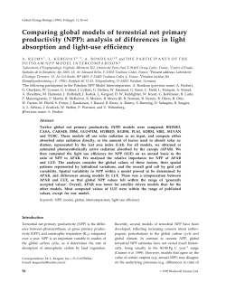 Comparing global models of terrestrial net primary productivity (NPP