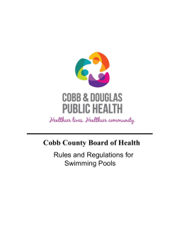 Cobb County Board of Health Rules and Regulations for Swimming
