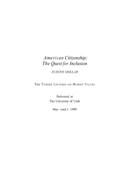 Shklar, Judith N. - The Tanner Lectures on Human Values
