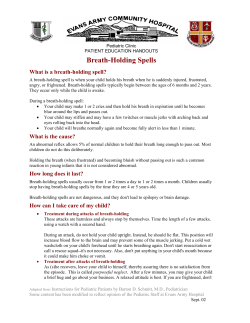 Breath-Holding Spells