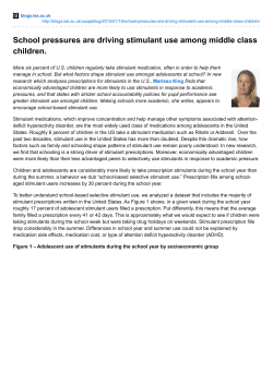 School pressures are driving stimulant use among middle class