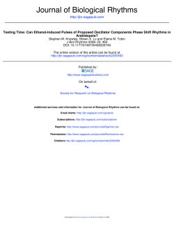 Journal of Biological Rhythms - Molecular, Cell, and Developmental