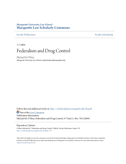 Federalism and Drug Control - Marquette Law Scholarly Commons