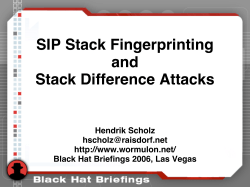 SIP Stack Fingerprinting and Stack Difference Attacks