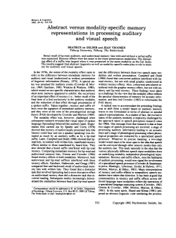 Abstract versus modality-specific memory