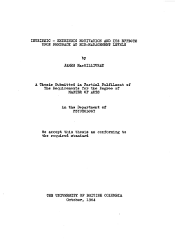 INTRINSIC - EXTRINSIC MOTIVATION AND ITS