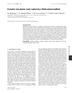 Dynamic non-planar crack rupture by a finite volume method