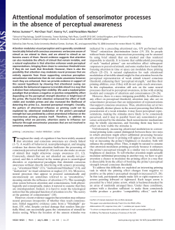 Attentional modulation of sensorimotor processes in the absence of