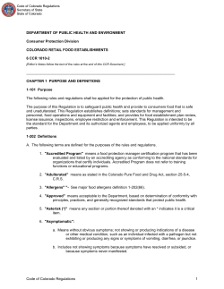 6 CCR 1010-2 - Colorado Secretary of State