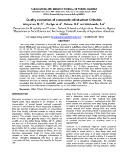 Quality evaluation of composite millet-wheat Chinchin - Sci-Hub