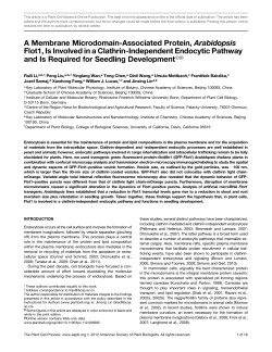 A Membrane Microdomain-Associated Protein