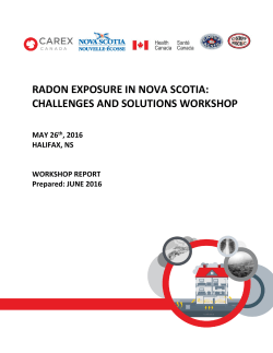 radon exposure in nova scotia: challenges and