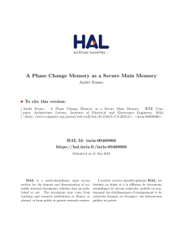 A Phase Change Memory as a Secure Main Memory