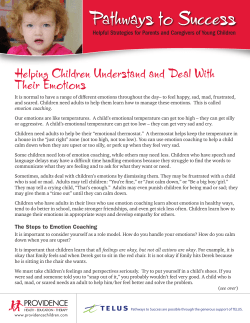 Helping Children Understand and Deal with Their Emotions