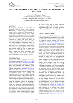 Simulation Methodoly of Radiant Cooling with Elevated Air Movement
