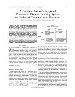 A Computer-Network-Supported Cooperative Distance Learning