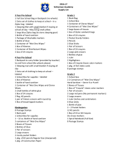 2016-17 Schlarman Academy Supply List 3 Year Pre