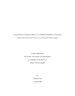 An Examination of William Faulkner`s Use of Biblical Symbolism in