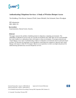 Authenticating Ubiquitous Services: A Study of Wireless