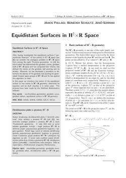 Equidistant Surfaces in H2 &times;R Space