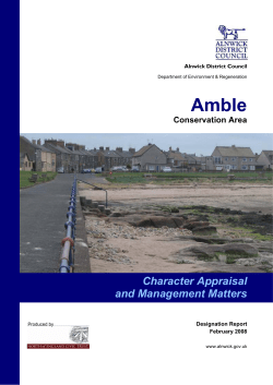 Amble Conservation Area Character Appraisal and