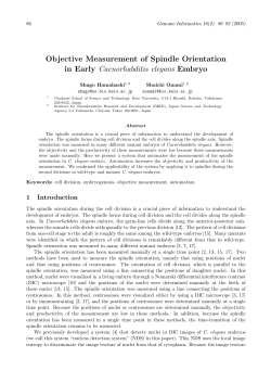 Objective Measurement of Spindle Orientation in Early
