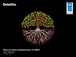 How To Grow Employment in PNG