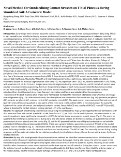 Novel Method for Standardizing Contact Stresses on Tibial Plateaus