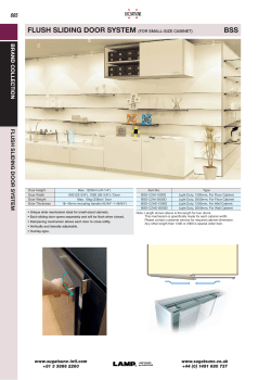 flush sliding door system (for small-size cabinet) bss