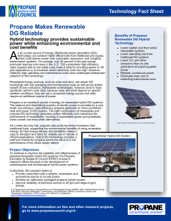 Propane Makes Renewable DG Reliable