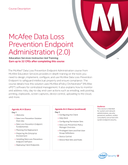 Four-day McAfee Data Loss Prevention Endpoint Administration