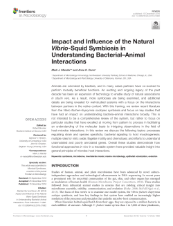Impact and Influence of the Natural Vibrio