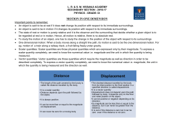 Distance Displacement