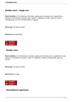 Double room &ndash; single use Double room One