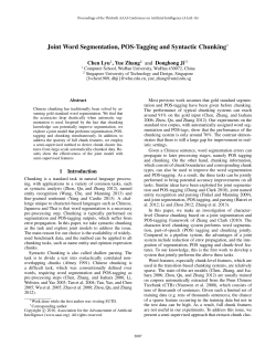 Joint Word Segmentation, POS-Tagging and Syntactic Chunking