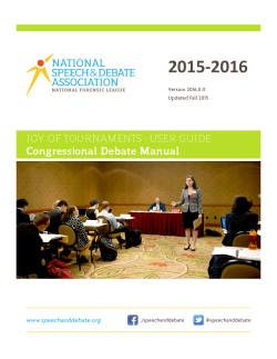 Congressional Debate Manual