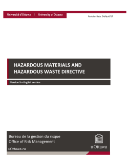 hazardous materials and hazardous waste directive