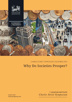 DECEMBER 2014 Why Do Societies Prosper?